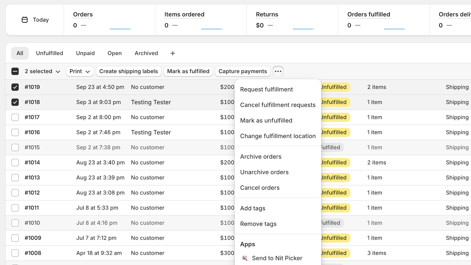 Alternate Steps 1-2 - Orders - Send To Pickadoodl